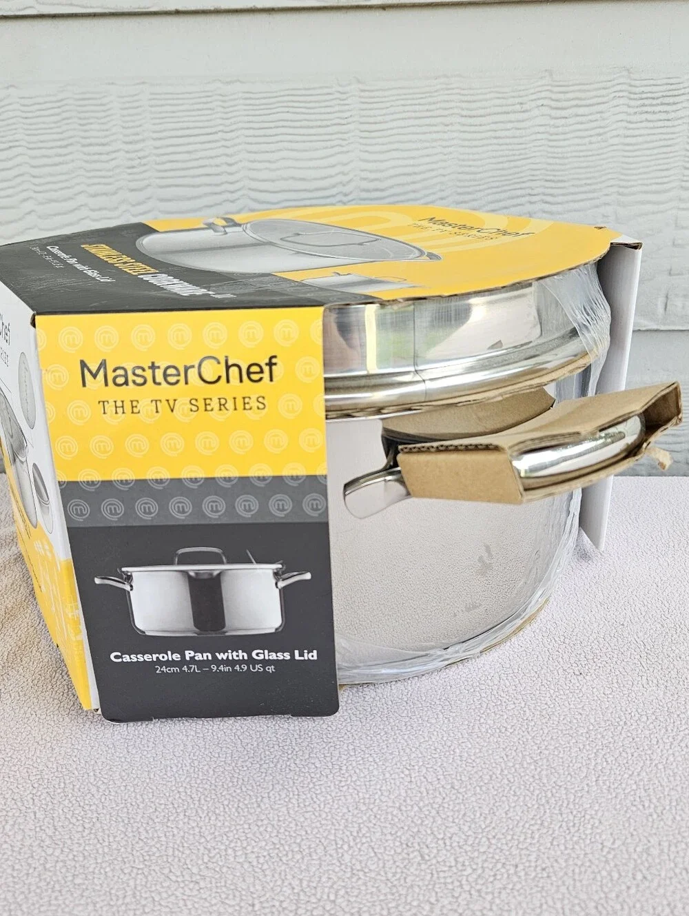 MasterChef The TV Series Stainless Steel 4.9 Qt Casserole Pan Stock Pot Lid